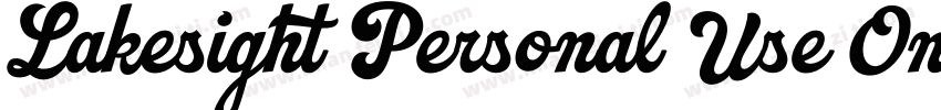 Lakesight Personal Use Only字体转换